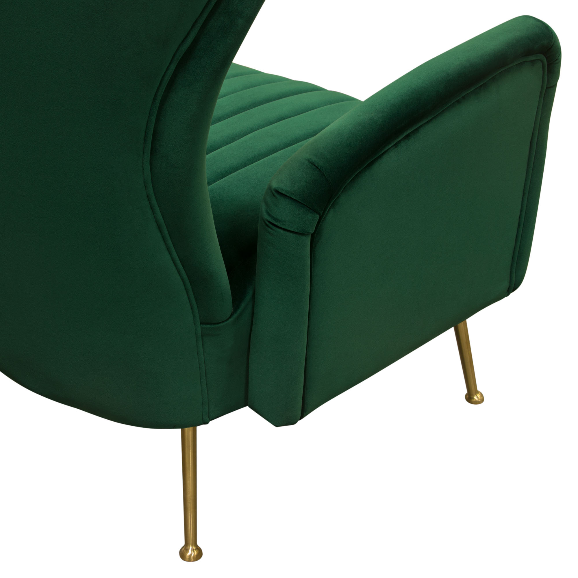 Diamond Sofa Ava Chair In Emerald Green Velvet W/ Gold Leg Avachem