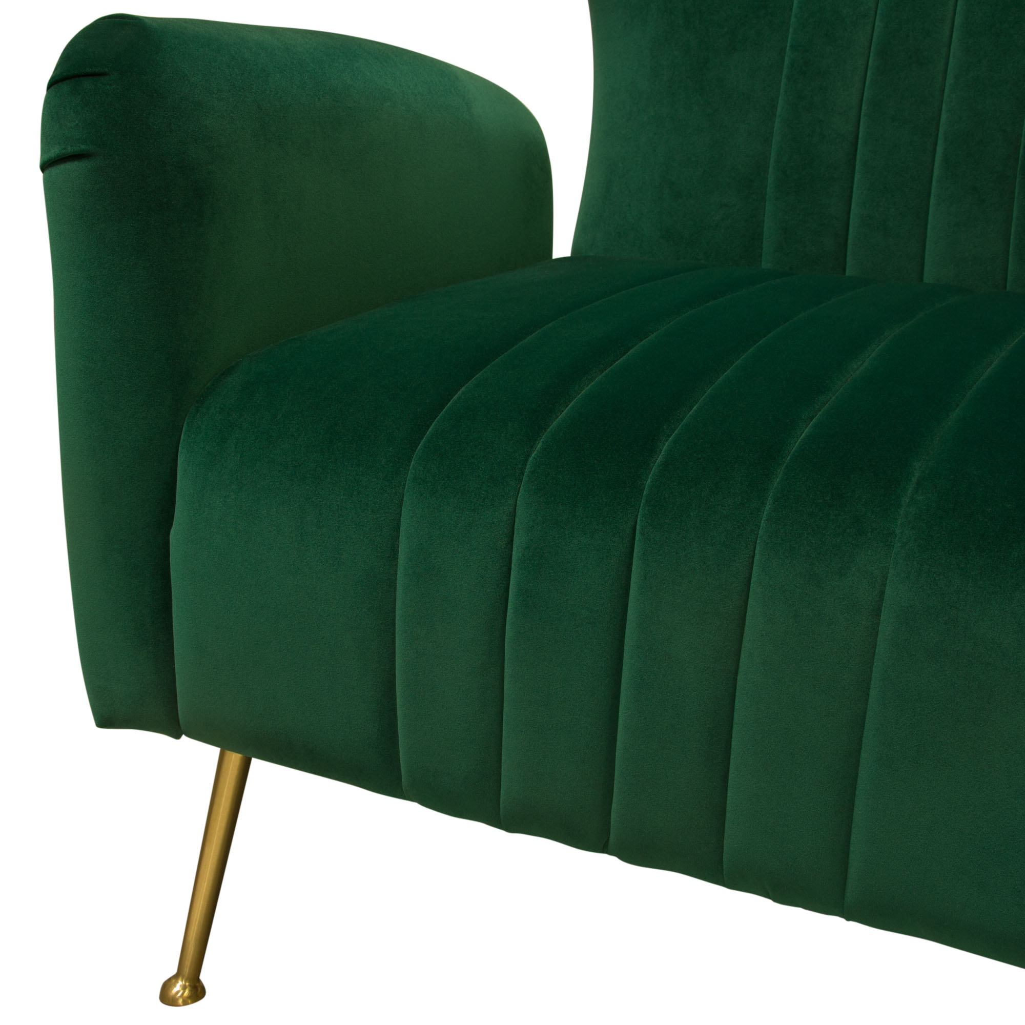 Diamond Sofa Ava Chair In Emerald Green Velvet W/ Gold Leg Avachem