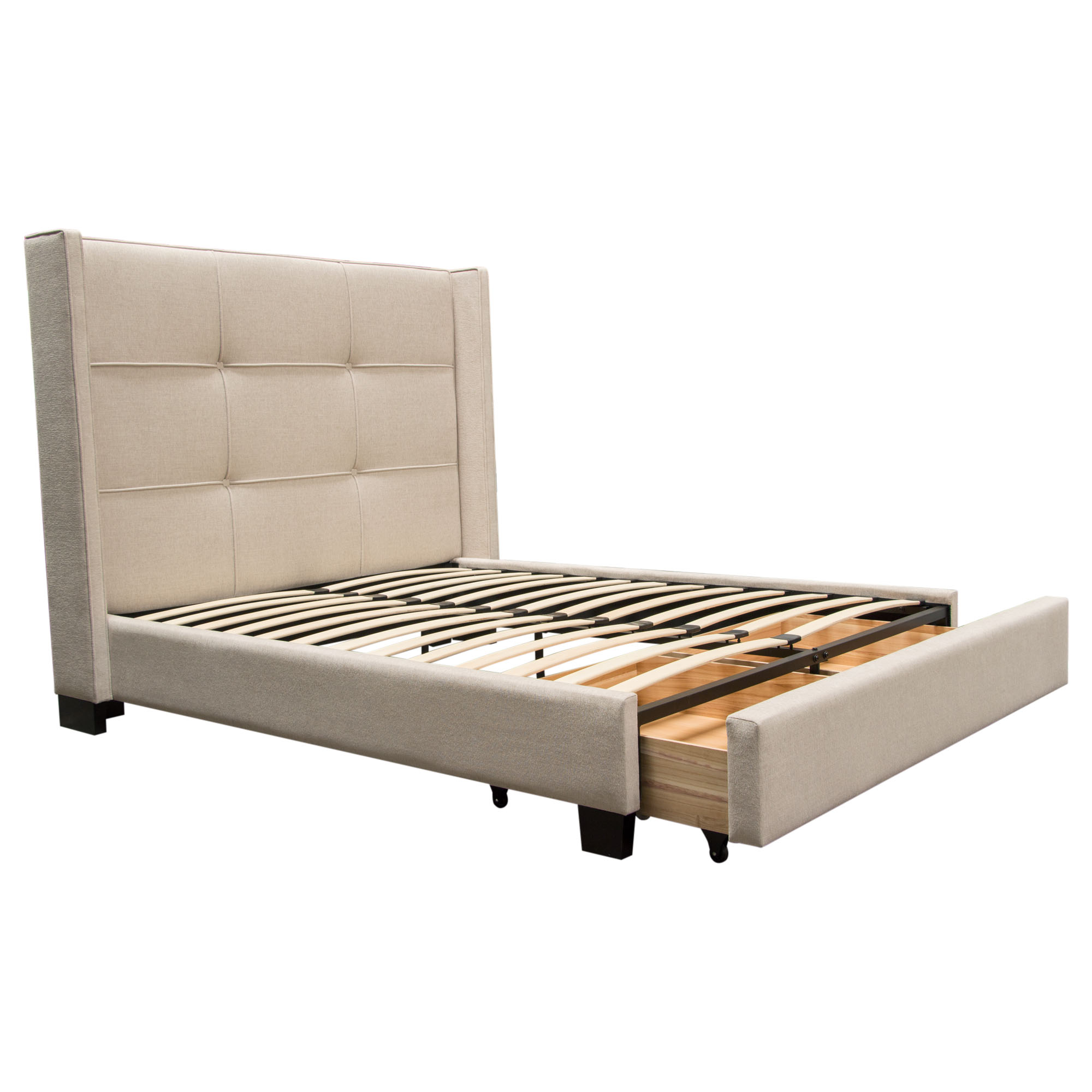 Diamond Sofa Beverly Queen Bed With Integrated Footboard Storage Unit