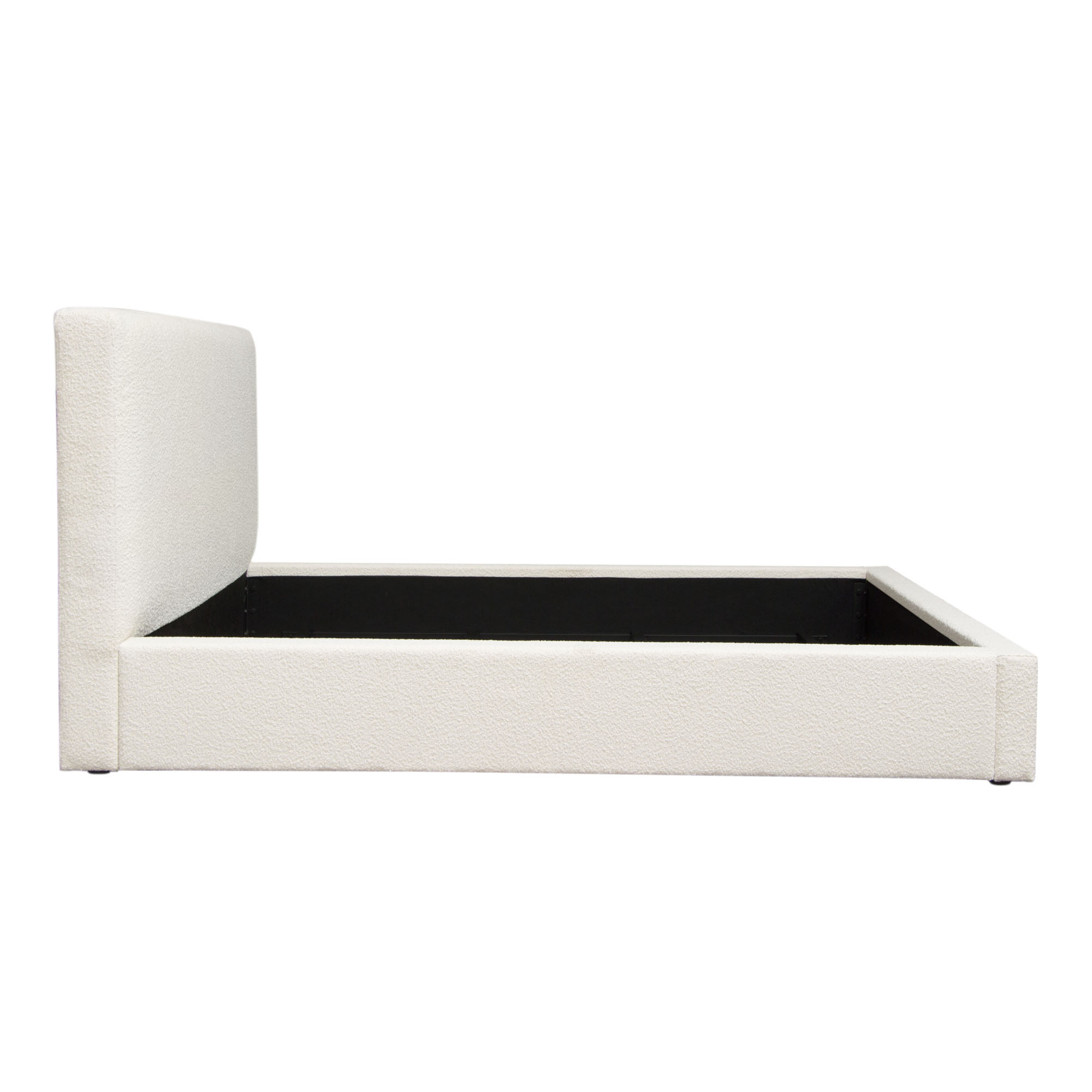 Cloud 43" Low Profile Queen Bed In Ivory Boucle Fabric | Beds