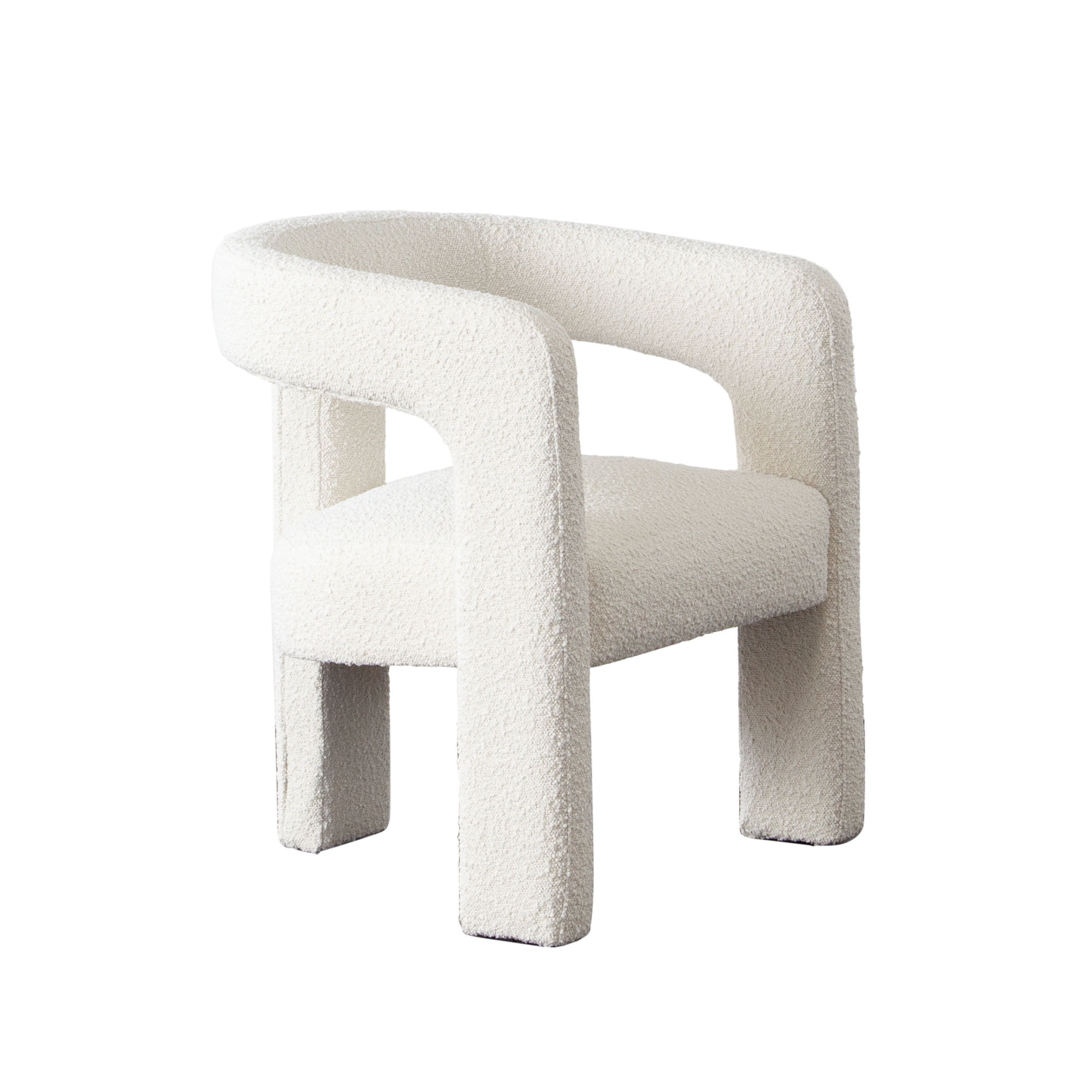 Scout Dining/accent Chair In Ivory Boucle Fabric By Diamond Sofa