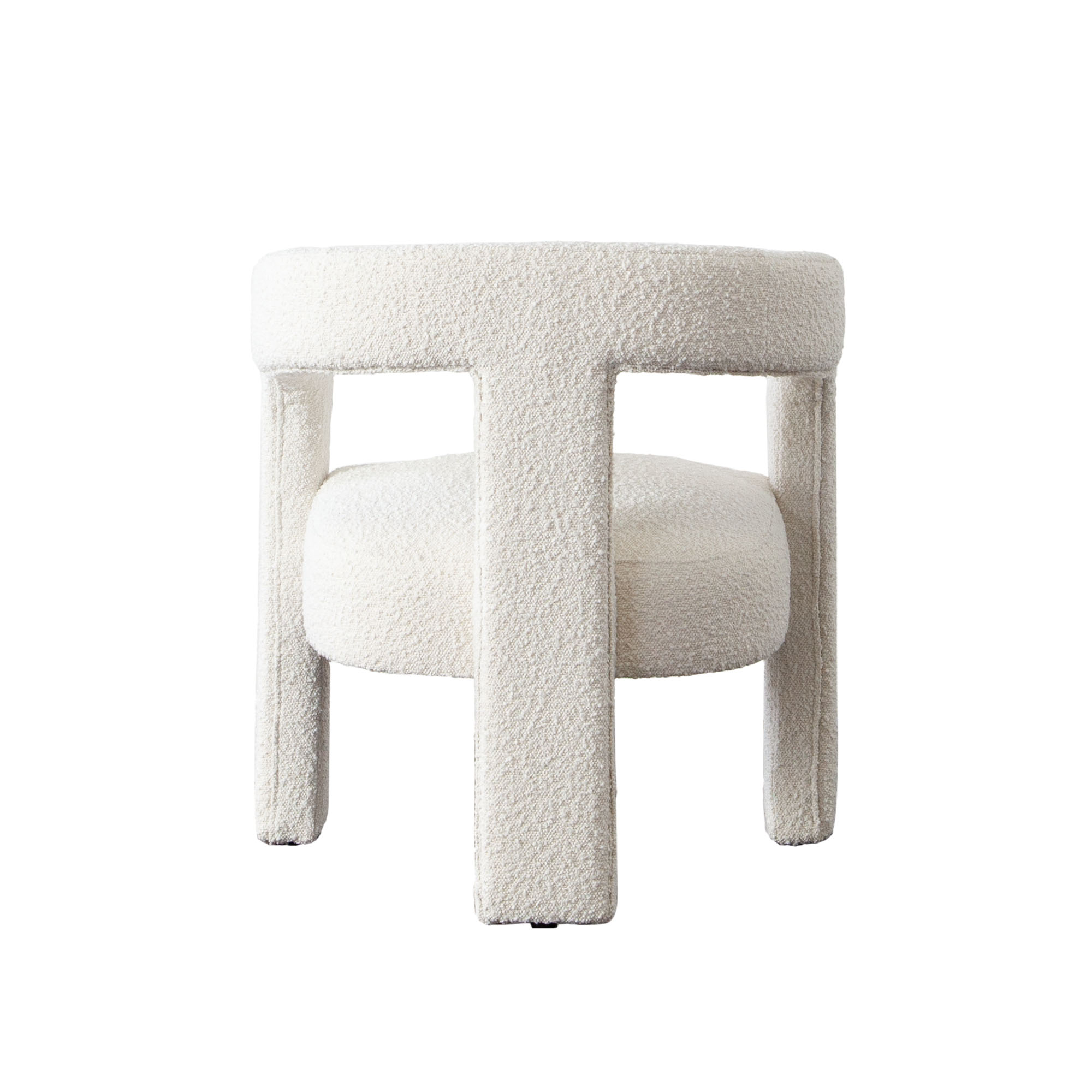Scout Dining/accent Chair In Ivory Boucle Fabric By Diamond Sofa