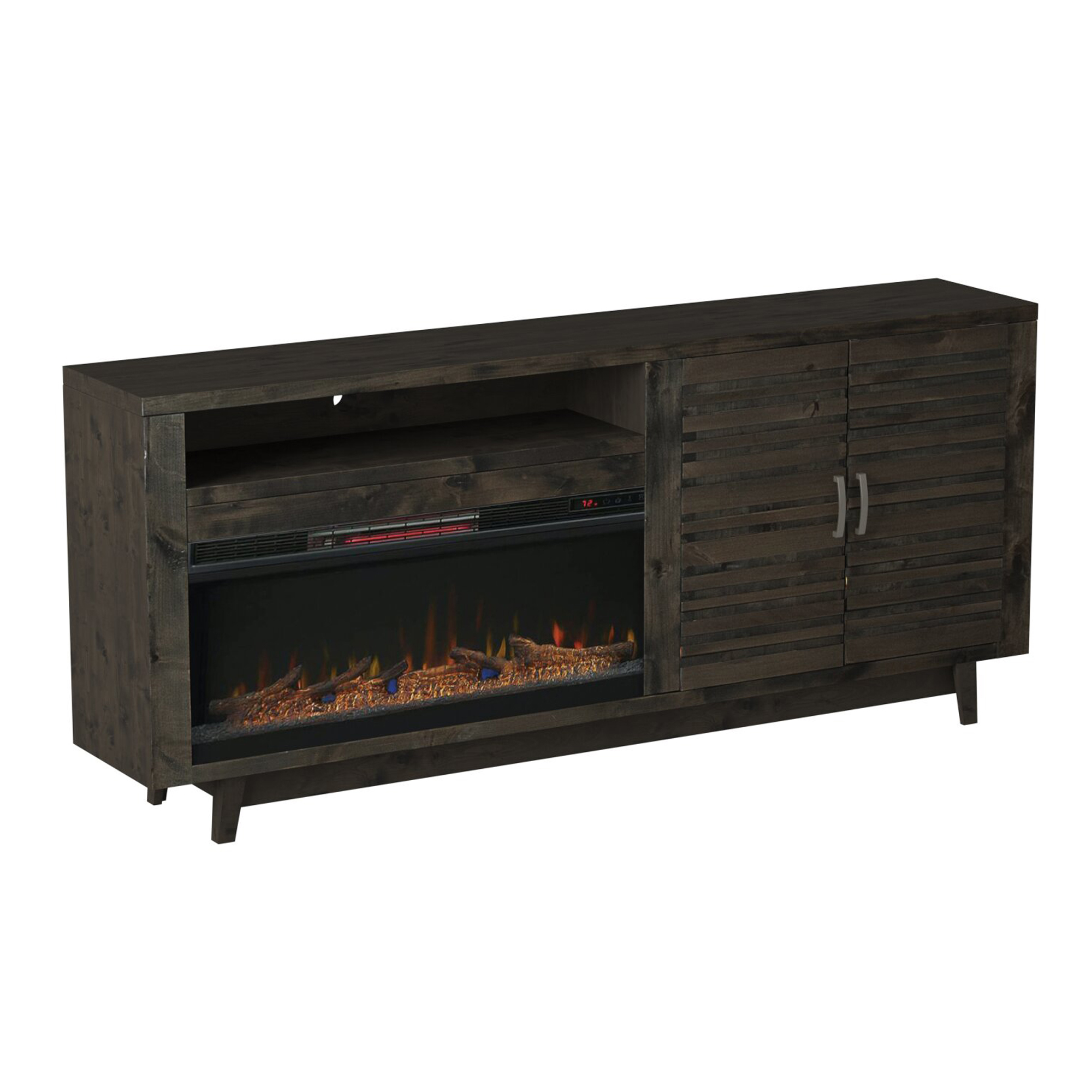 Fully Assembled Tv Stand For 85 Inch Tv With Electric Fireplace Included TV Stands
