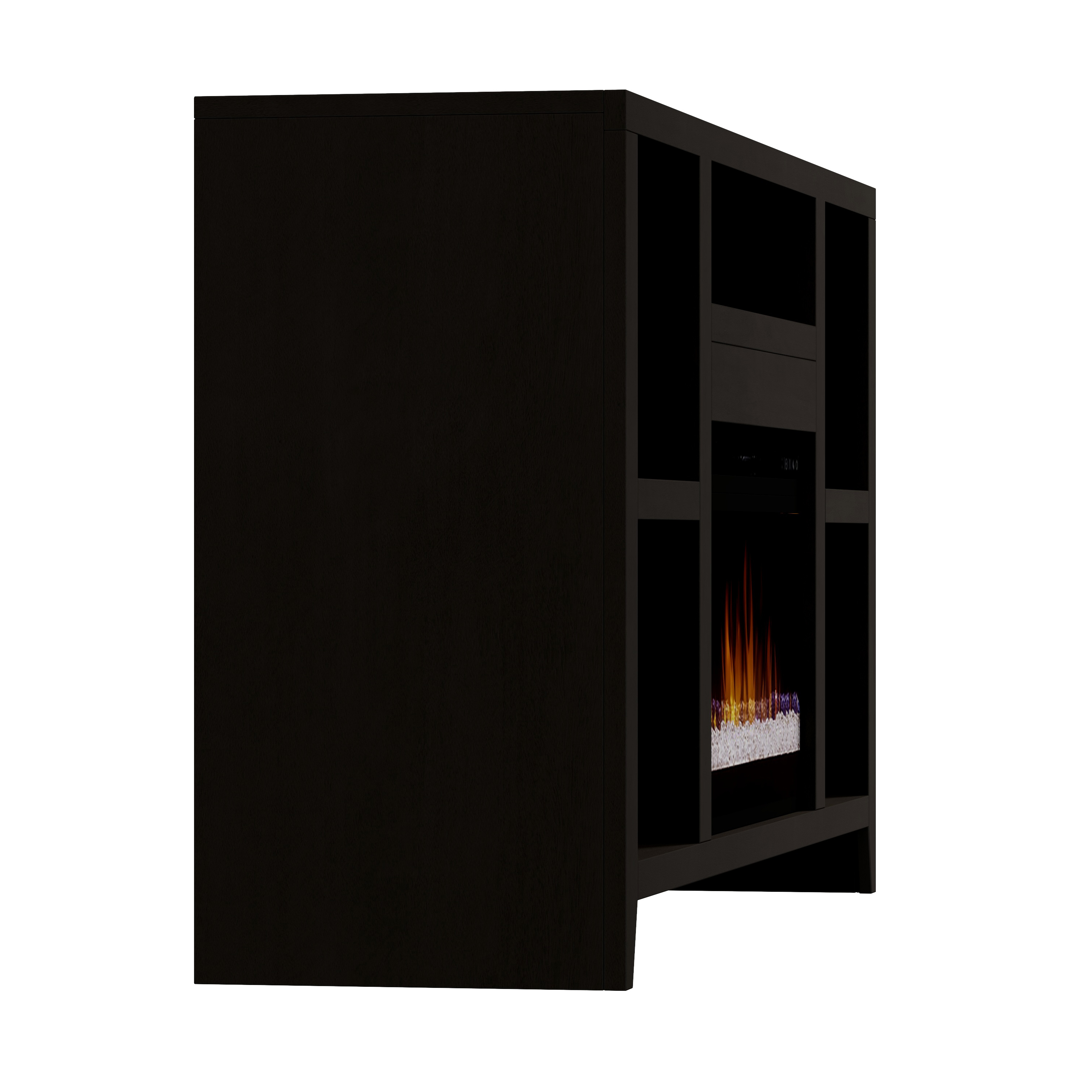 Modern Black Tv Stand With Electric Fireplace Included TV Stands