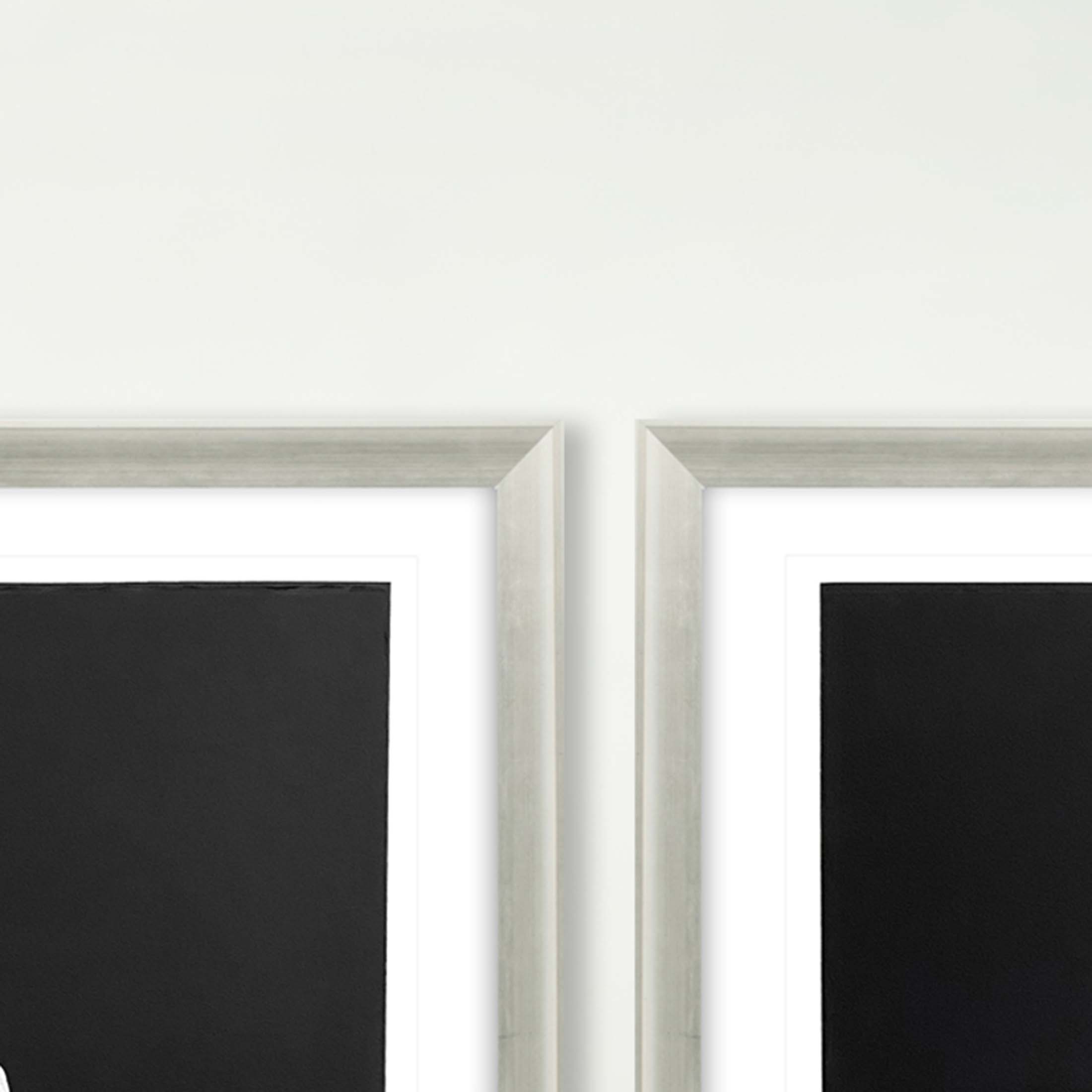 Wall Art Monochromatic Mod I White Contemporary Geometrics Framed Art