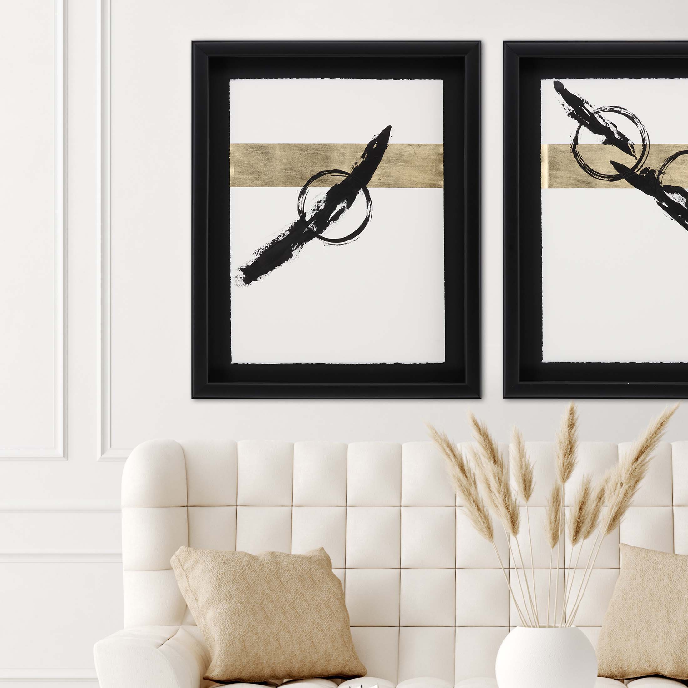 Wall Art Mockingjay I White Contemporary Geometrics Framed Art (33x27