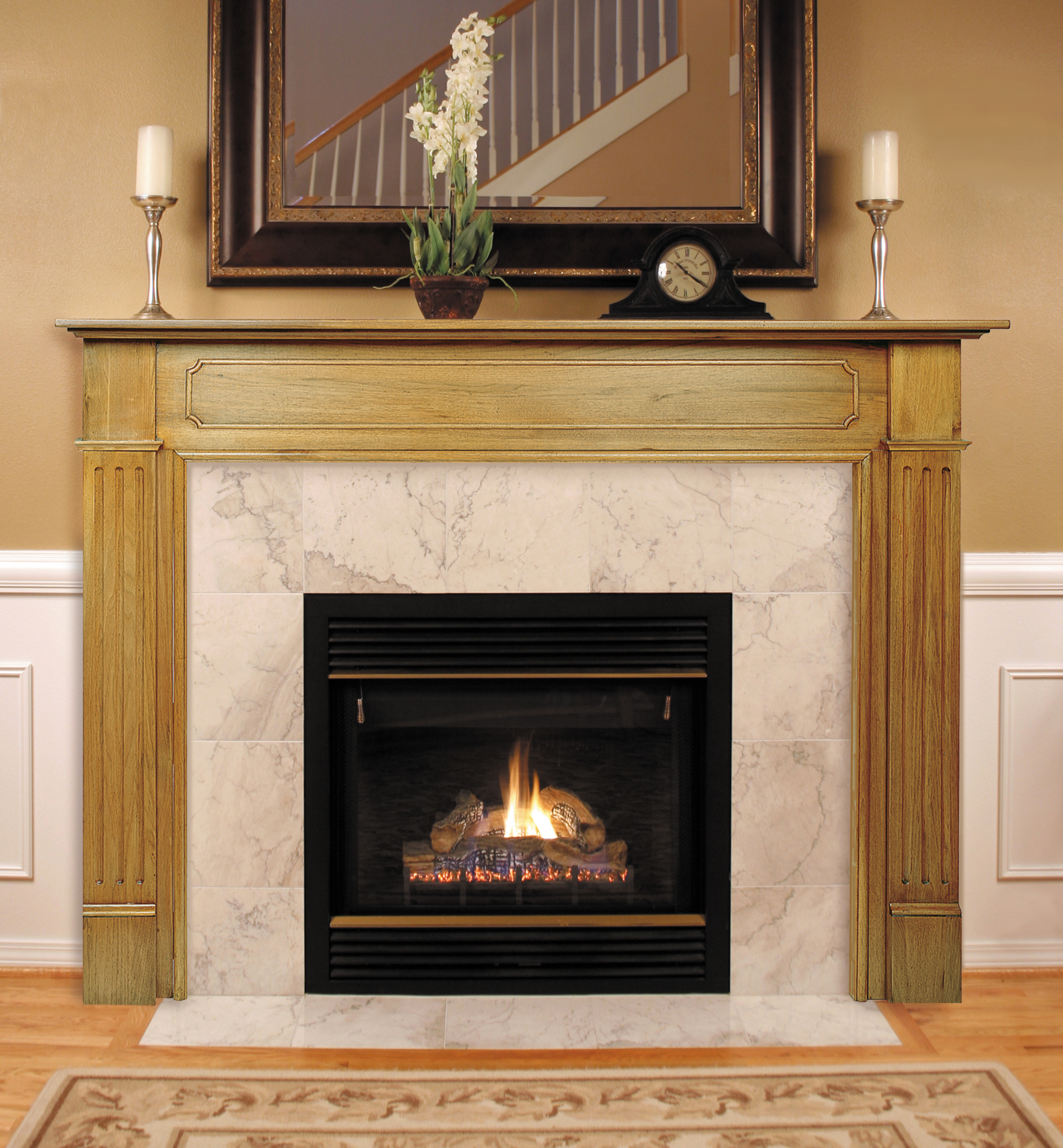 The Williamsburg 48 Fireplace Mantel Unfinished | Fireplace Mantels