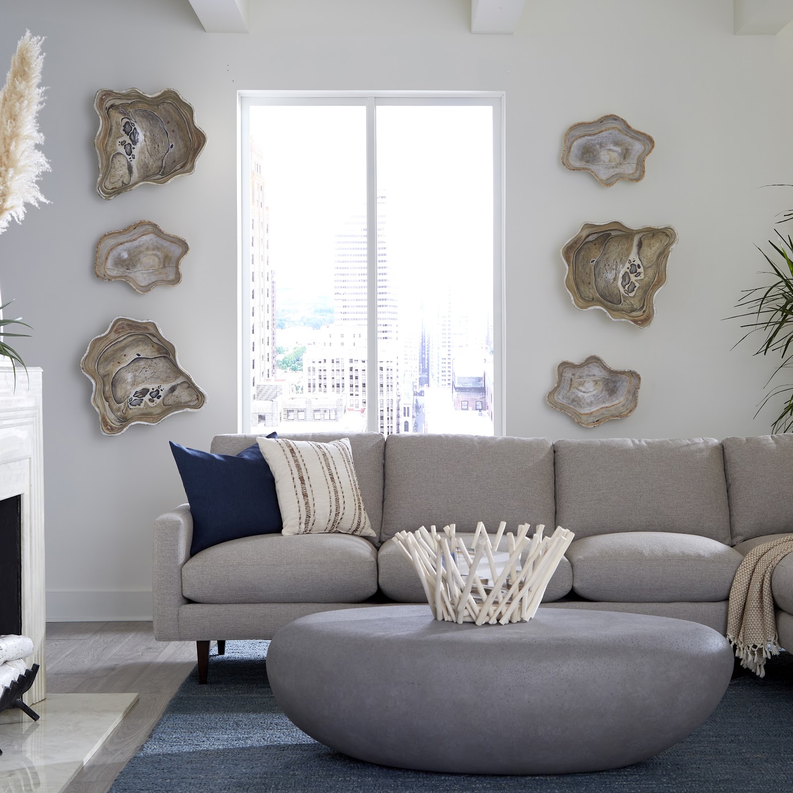 Phillips Collection Cast Wall Onyx Bowl, Faux Finish, Sm | Wall Art