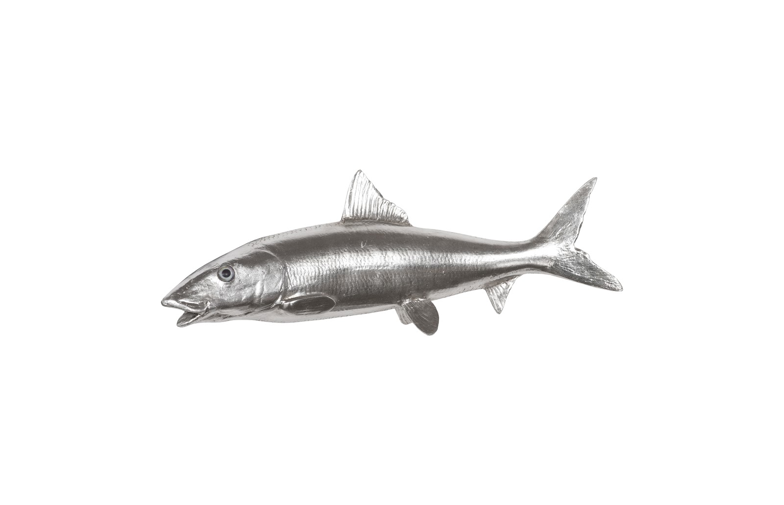 Bonefish Wall Sculpture, Resin, Silver Leaf | Decorative Objects