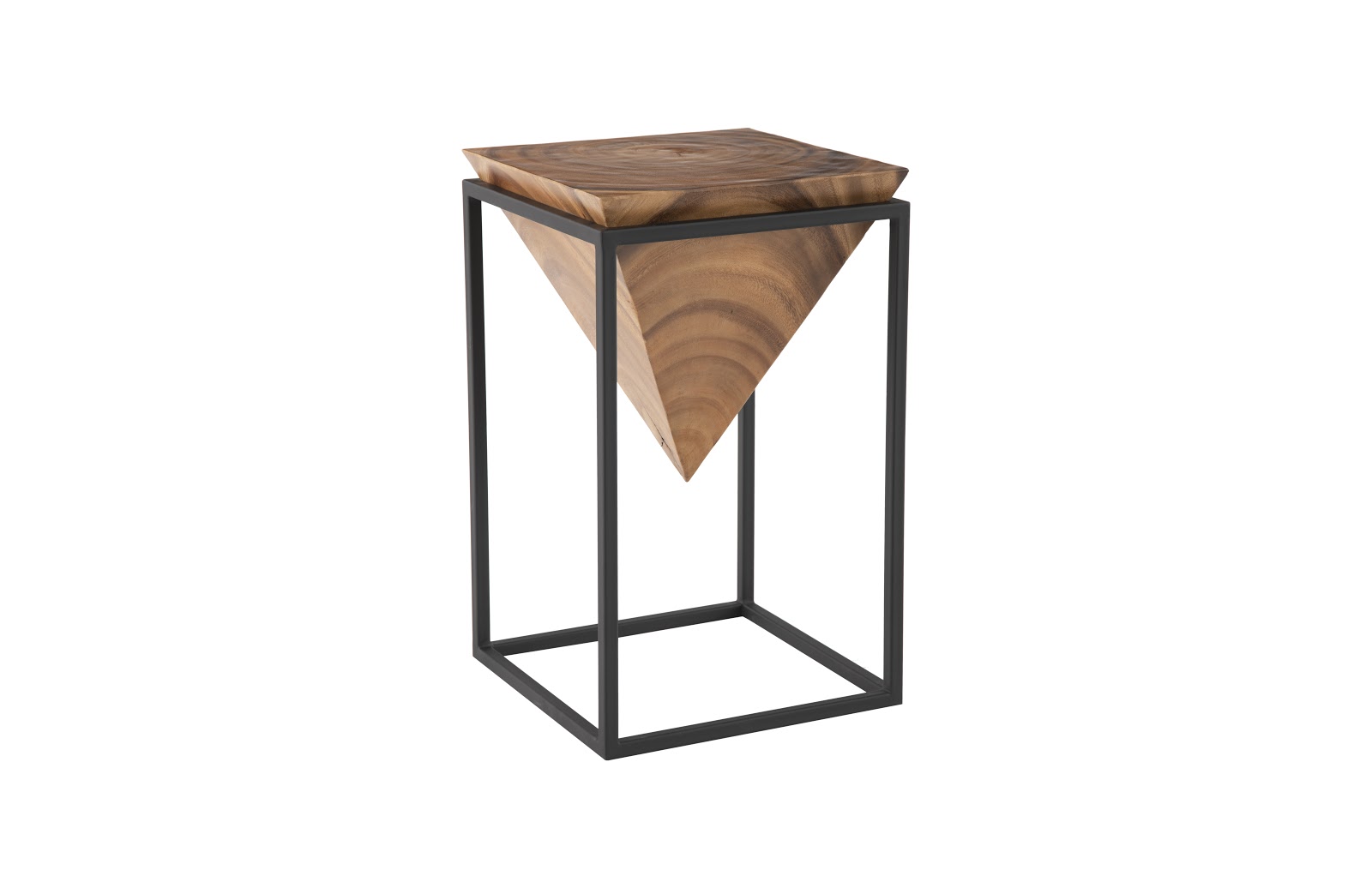 Inverted Pyramid Side Table, Natural End & Side Tables
