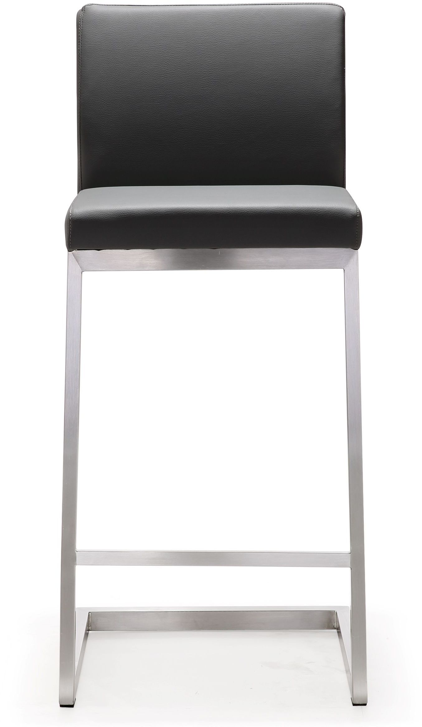 Tov Parma Grey Stainless Steel Counter Stool Set Of 2, In Grey Tov
