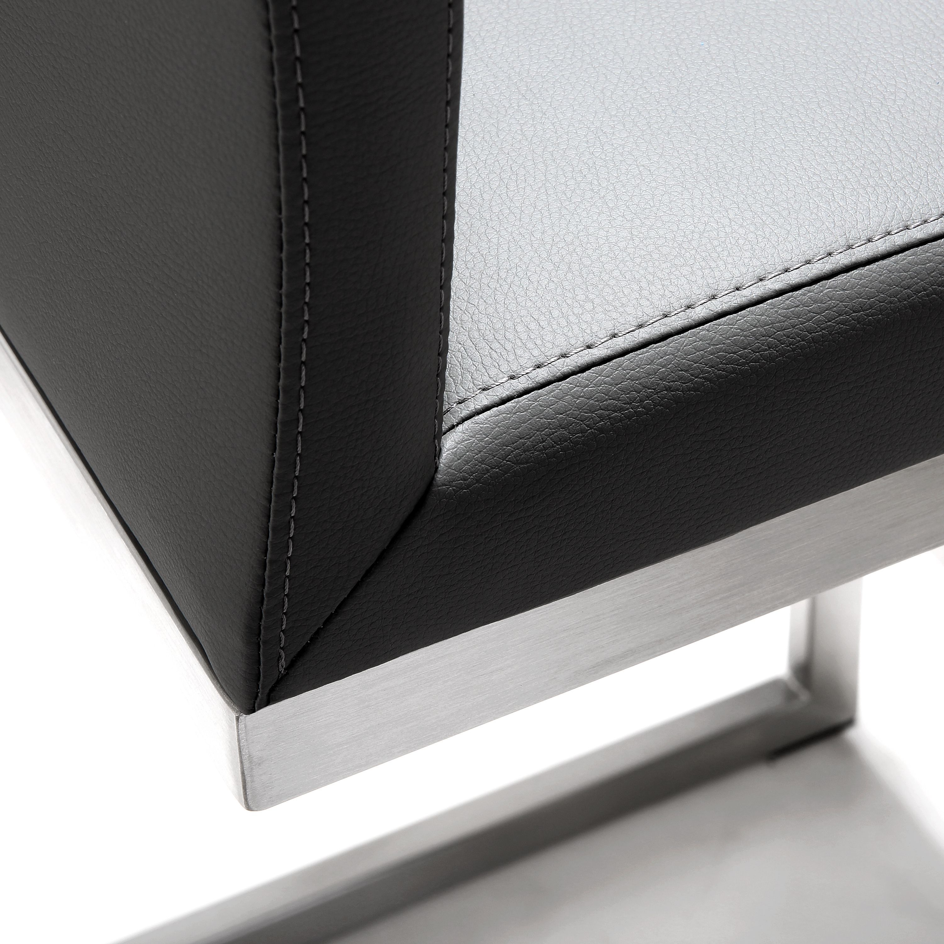 Tov Parma Grey Stainless Steel Counter Stool Set Of 2, In Grey Tov