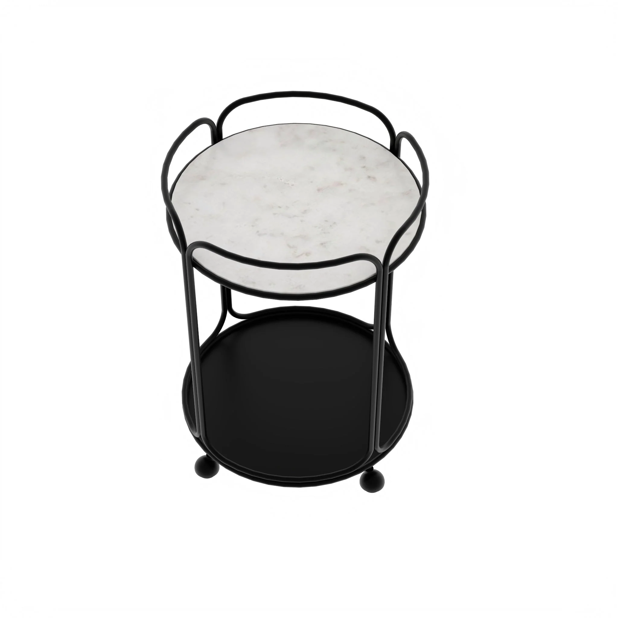 Radius Round Bar Cart Black Bar Carts