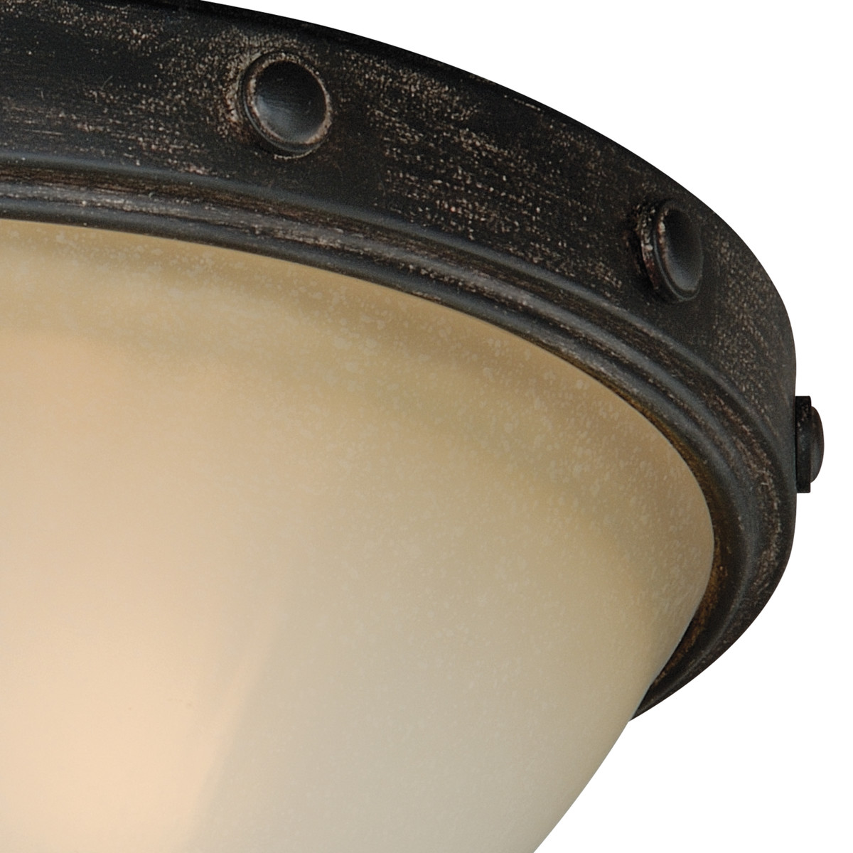 Vaxcel Halifax 14.5in W Bronze Rustic Flush Mount Ceiling Light