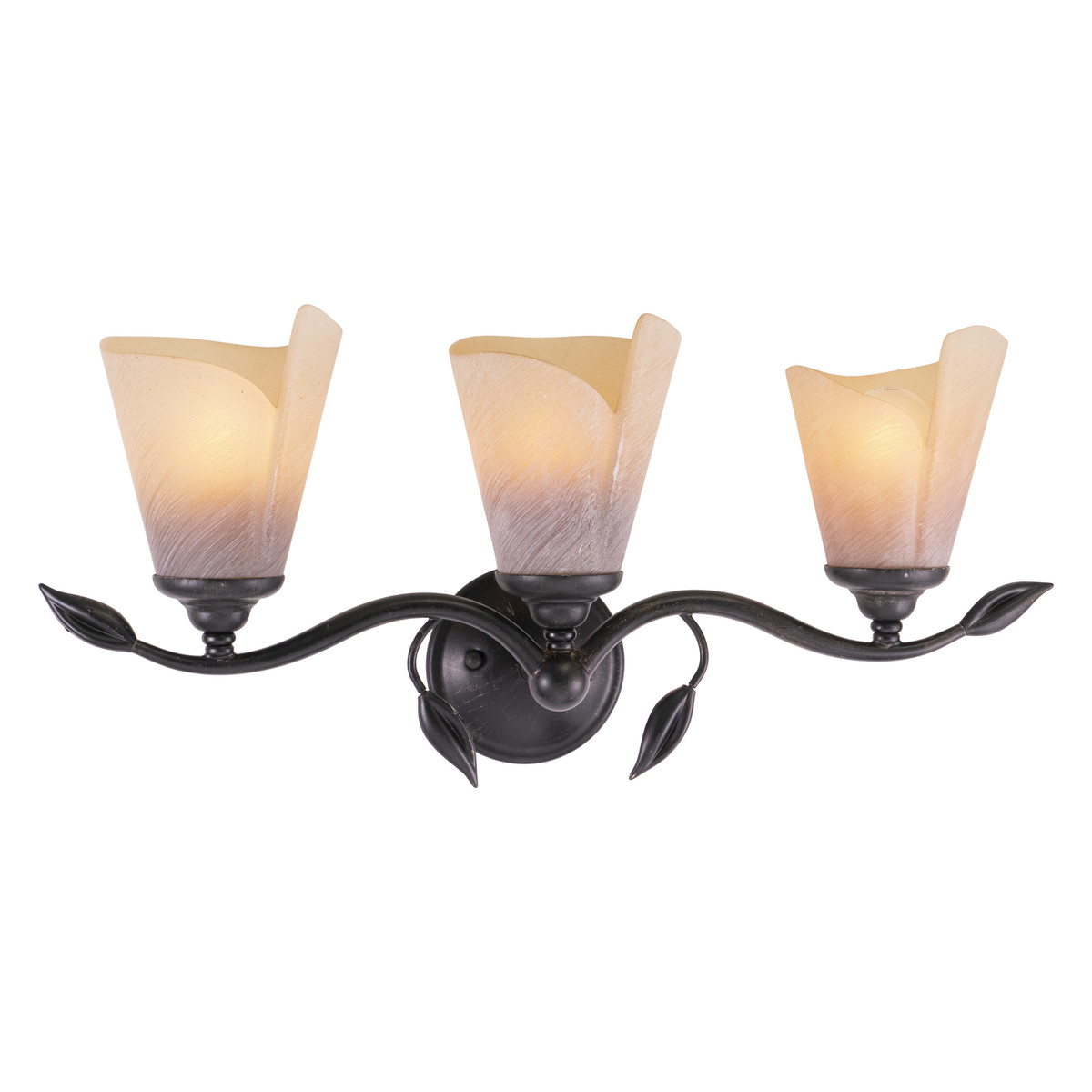 Vaxcel Capri 3 Light Bronze Rustic Vine Bathroom Vanity Fixture Cp